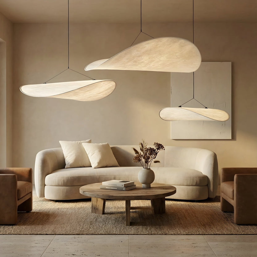 Suspension Japandi LED Dimmable Légère Équilibre | Hikariya