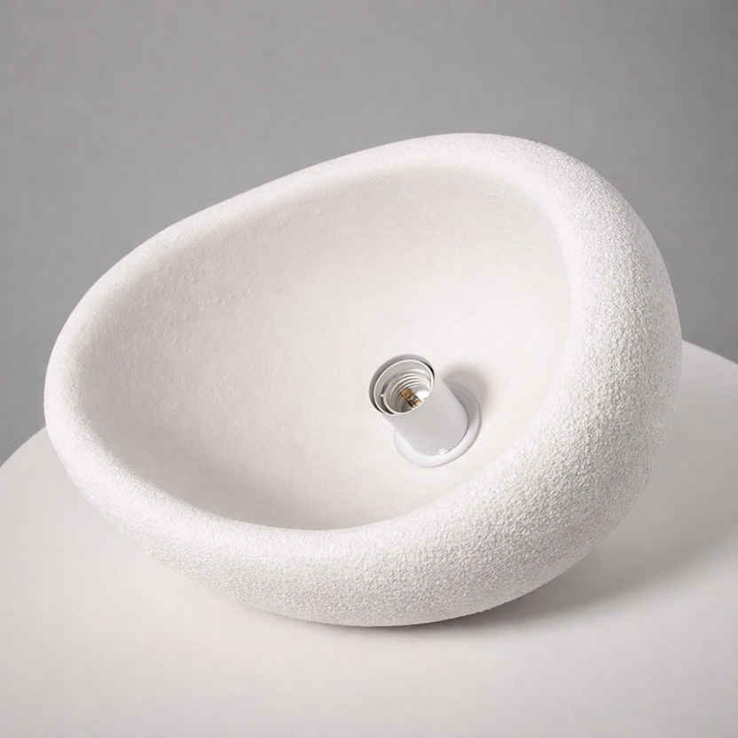 Suspension LED Wabi-Sabi Polystyrène Sculpté | Gris
