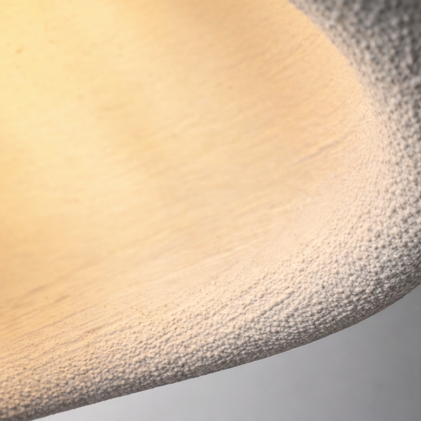 Suspension LED Wabi-Sabi Polystyrène Sculpté | Gris