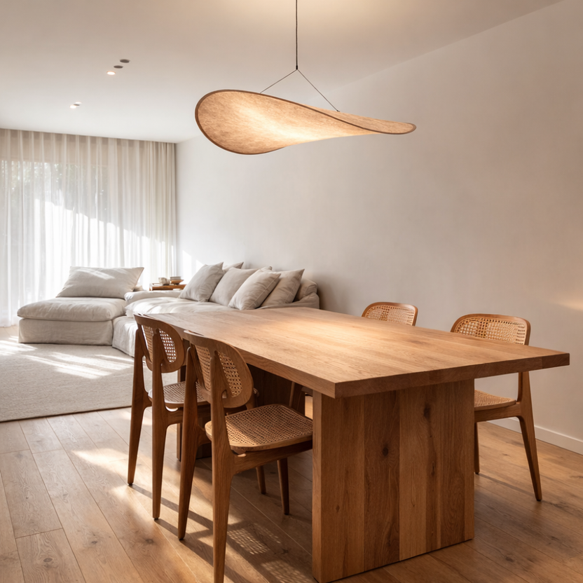Suspension Japandi LED Dimmable Légère Équilibre | Hikariya