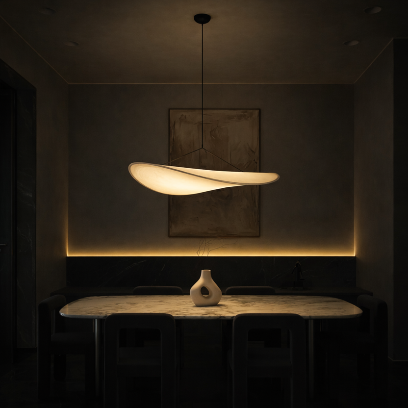 Suspension Japandi LED Dimmable Légère Équilibre | Hikariya