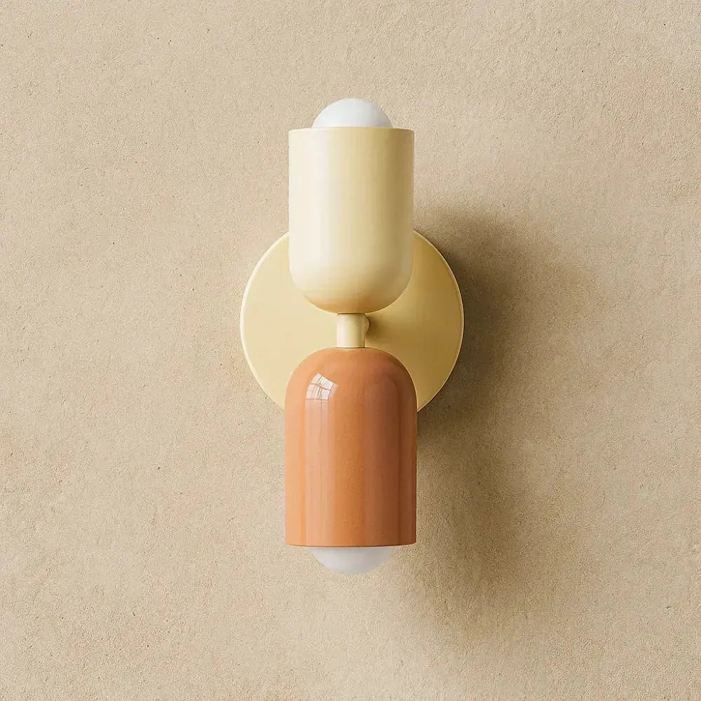 Luméo applique cylindrique colorée rose - salon scandinave