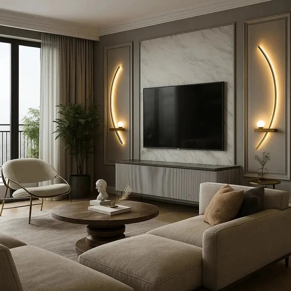 Applique LED arc 55x20cm fixation murale 220V - couloir