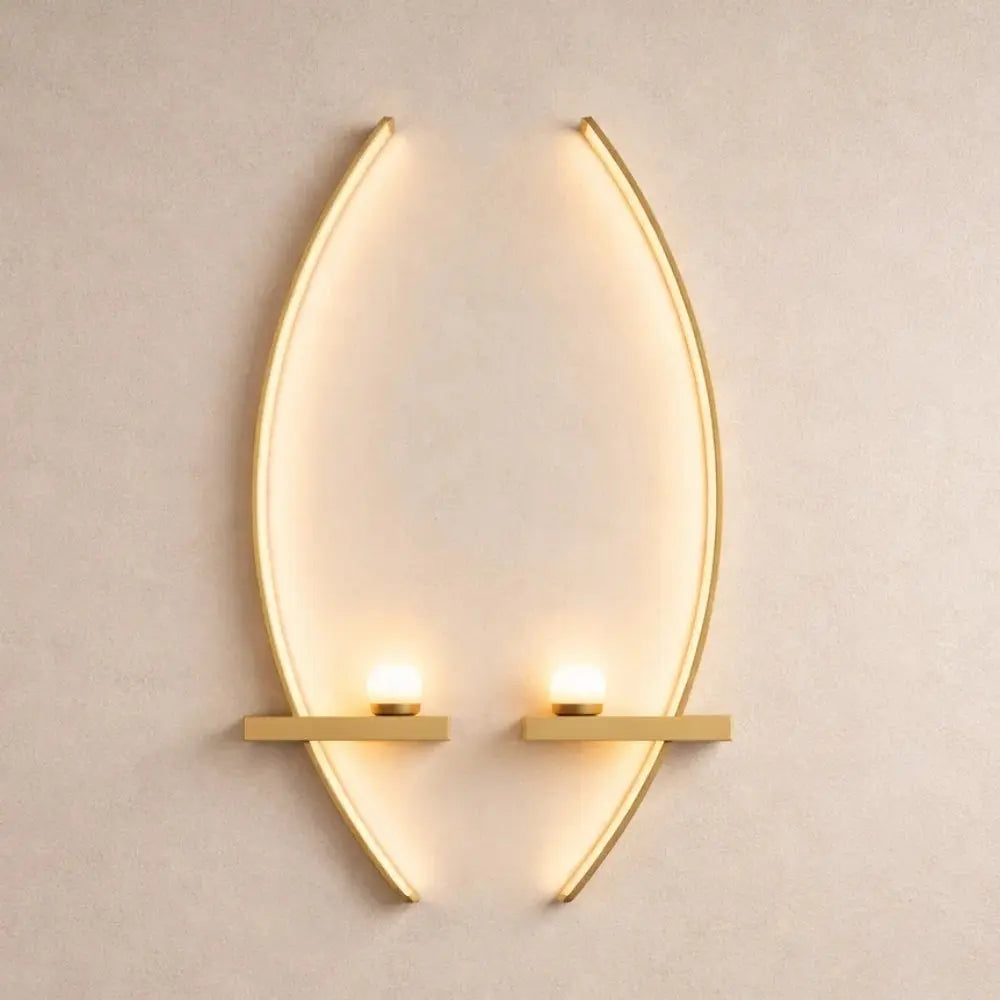 Applique murale LED double arc aluminium noir - Raylume vue principale