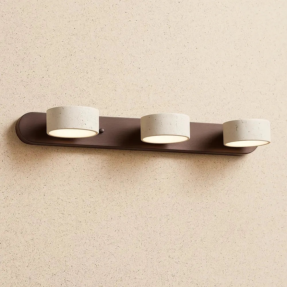 Solveta applique minérale bois 2 lumières - chambre contemporaine