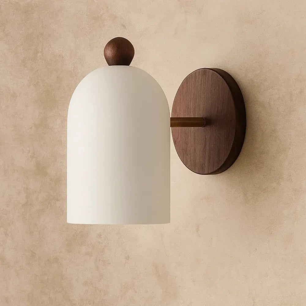 Applique bois massif naturel mise en situation chambre salon