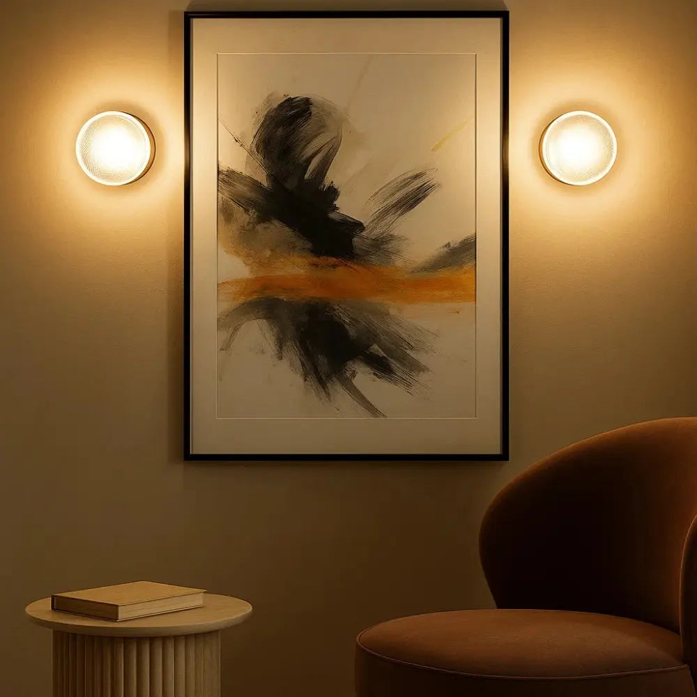 Celiora applique verre ambre éclairage chaleureux - chambre