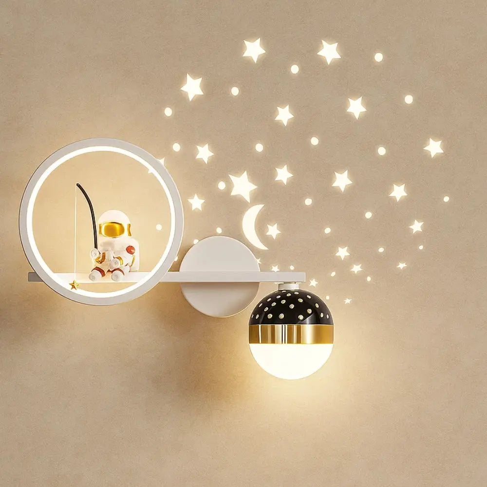 Applique murale halo astral métal acrylique blanc - Lumeria vue principale