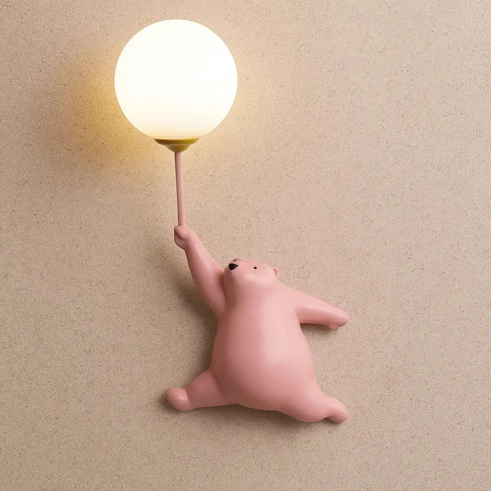 Applique murale enfant ourson lune LED chambre bébé - Lunovia vue principale