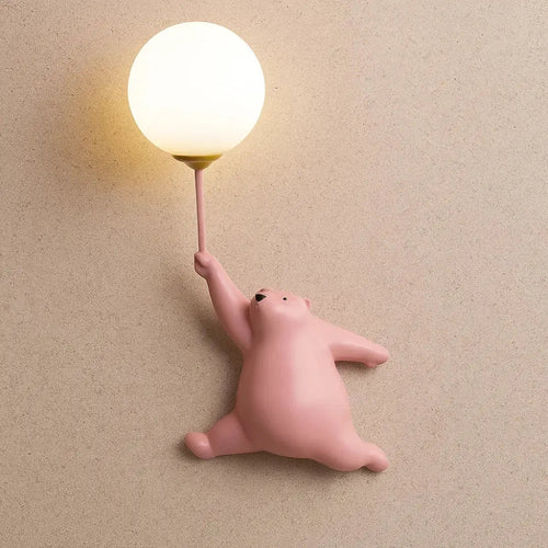 Applique murale enfant ourson lune LED chambre bébé - Lunovia vue principale