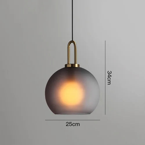 Lot de 3 Suspensions Globe en Verre Acier Doré | Celeste