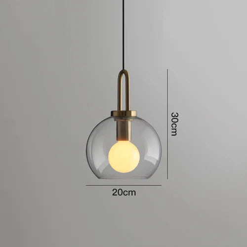 Lot de 3 Suspensions Globe en Verre Acier Doré | Celeste