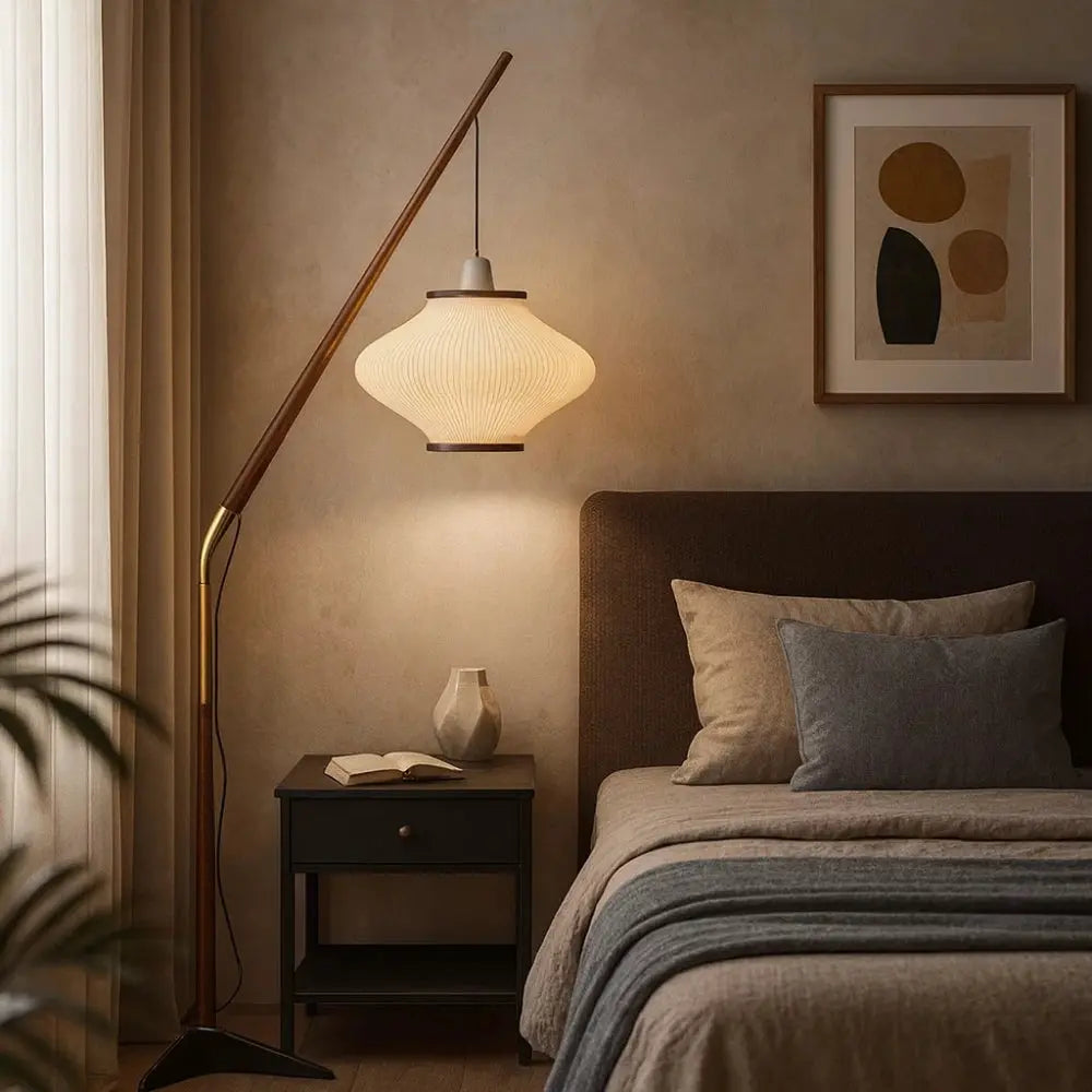 Lampadaire Moderne Sur Pied - Courbe Bois Médiévale | Eldoryn