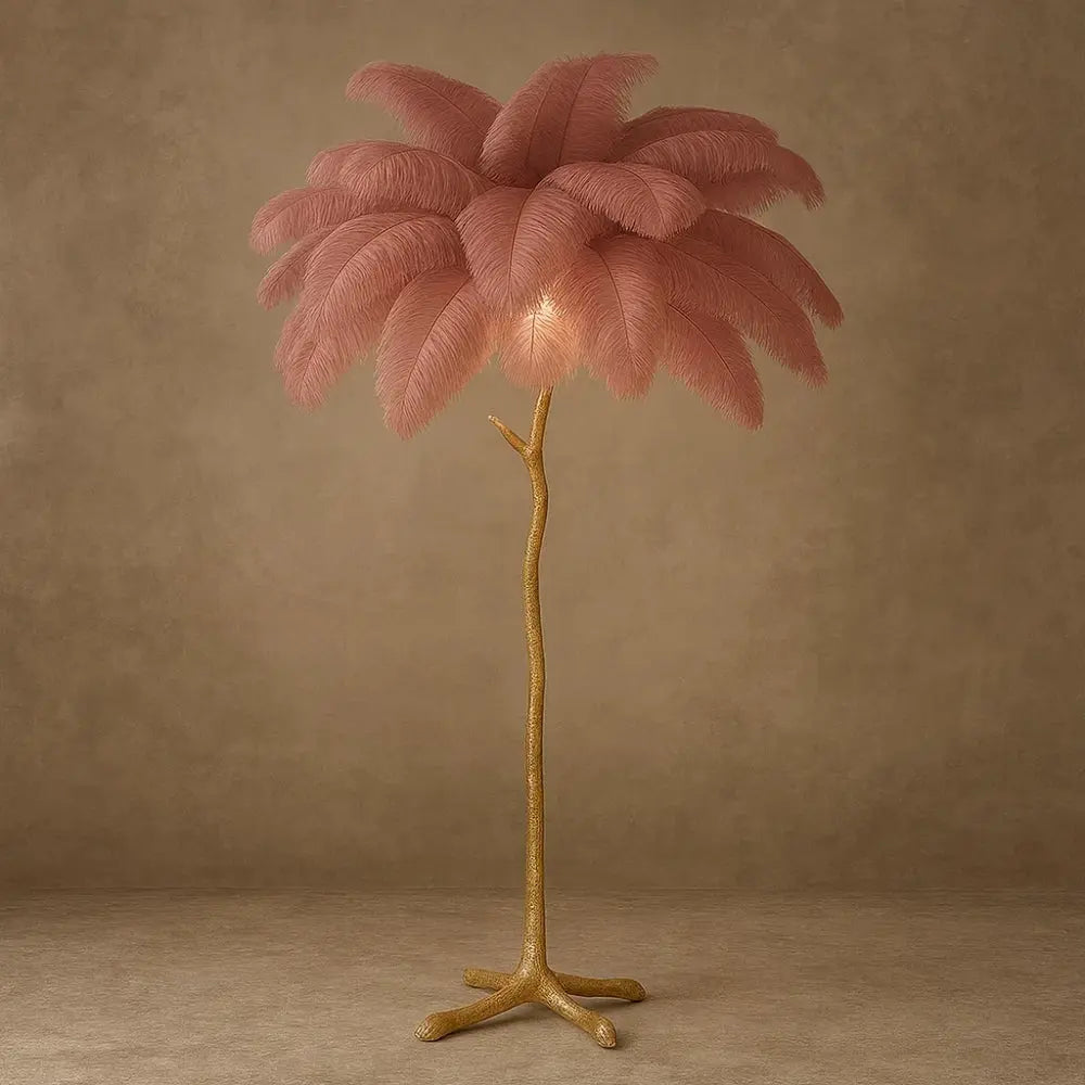 Lampadaire Plume - Plumes d'Autruche Opulentes | Ostrélys