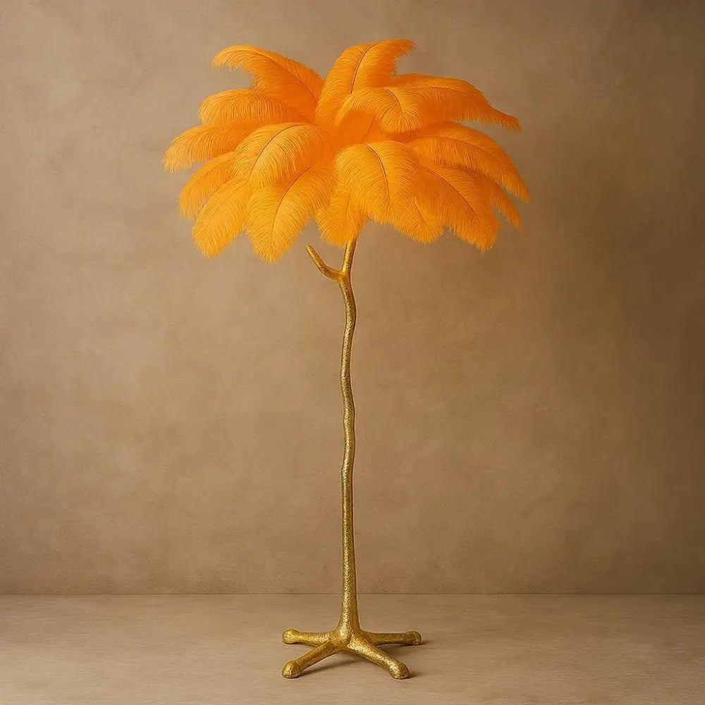 Lampadaire Plume - Plumes d'Autruche Opulentes | Ostrélys