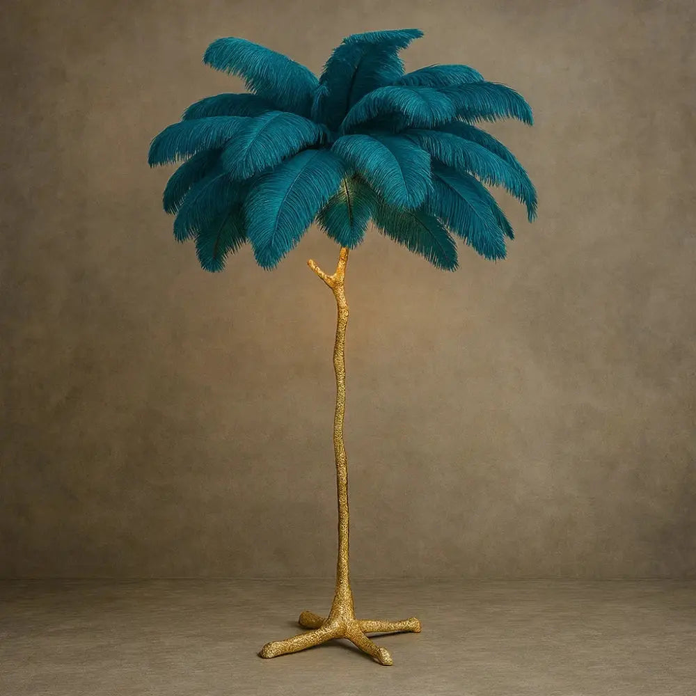 Lampadaire Plume - Plumes d'Autruche Opulentes | Ostrélys