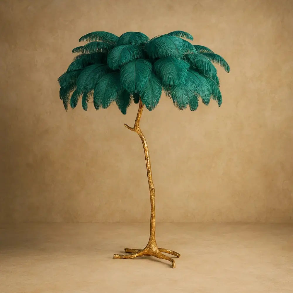 Lampadaire Plume - Plumes d'Autruche Opulentes | Ostrélys