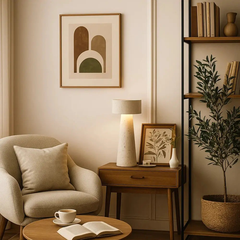 Lampe Travertin - Sculpture Antique | Travera