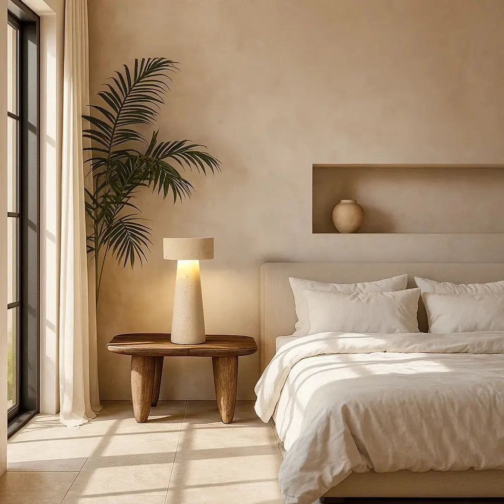 Lampe Travertin - Sculpture Antique | Travera