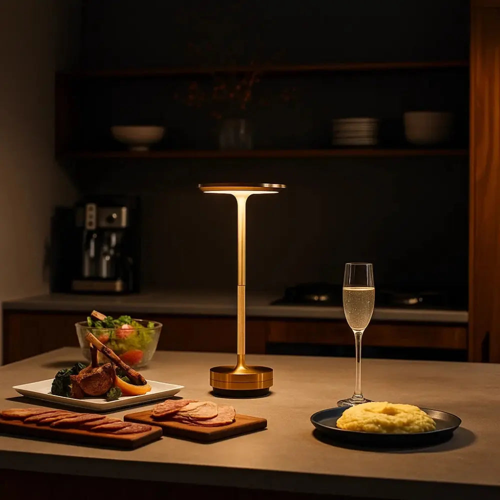 Lampe de Table Sans Fil - Éclat Silencieux | GoldFlow