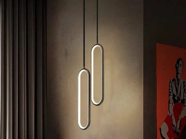 Suspension LED Verticale Aluminium Acrylique | Ligne Minimaliste