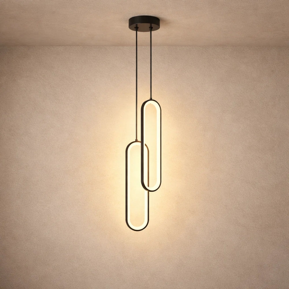 Suspension LED Verticale Aluminium Acrylique | Ligne Minimaliste