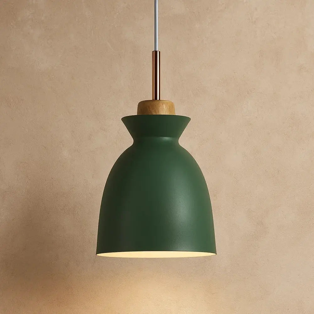 Suspension Scandinave Métal Insert Bois E27 | Nordelya