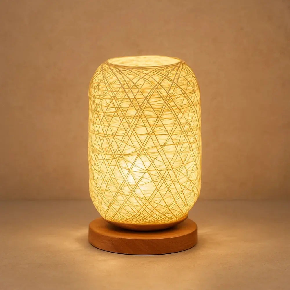 Lampe De Chevet En Rotin - Tressage Bohème Naturel | Rotelya
