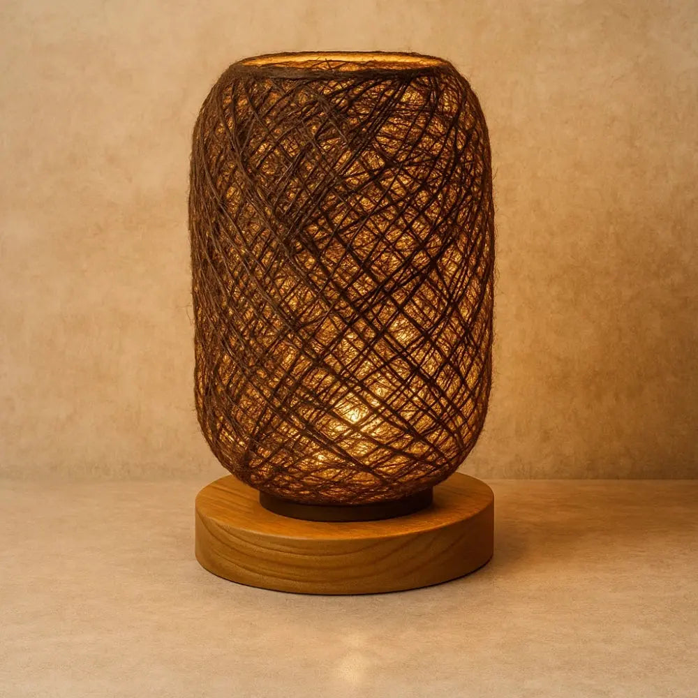 Lampe De Chevet En Rotin - Tressage Bohème Naturel | Rotelya