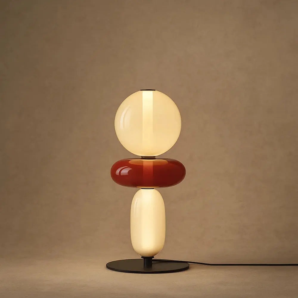 Lampe sur Pied Design Sculptural Verre Coloré Métal | Elvara