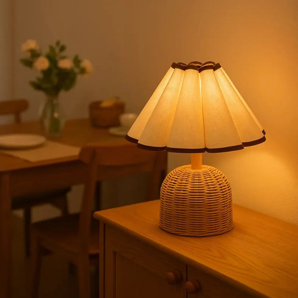 Lampe de Chevet en Rotin - Ambiance Bohème | Solana