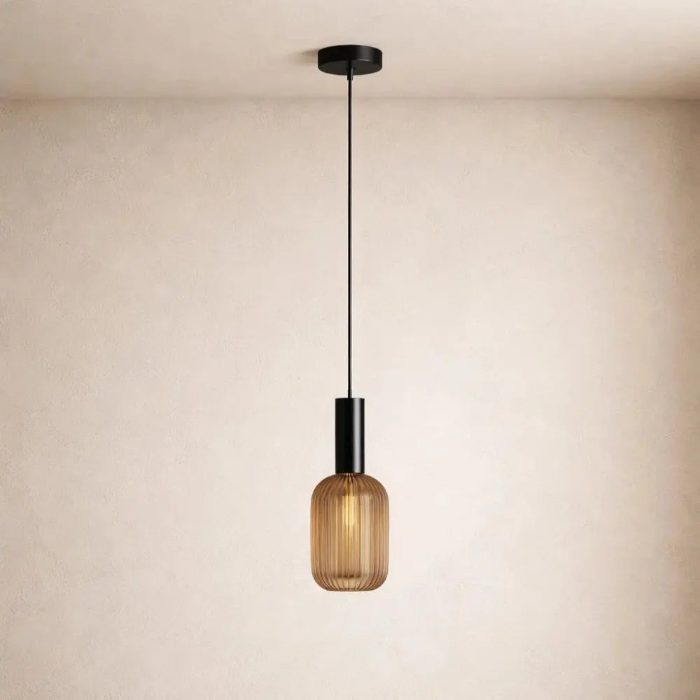 Suspension Verre Ondulé Vintage Coloré | Éclat Rétro Élégant