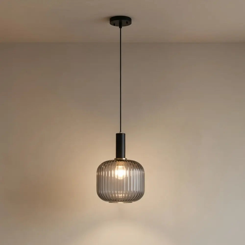 Suspension Verre Ondulé Vintage Coloré | Éclat Rétro Élégant