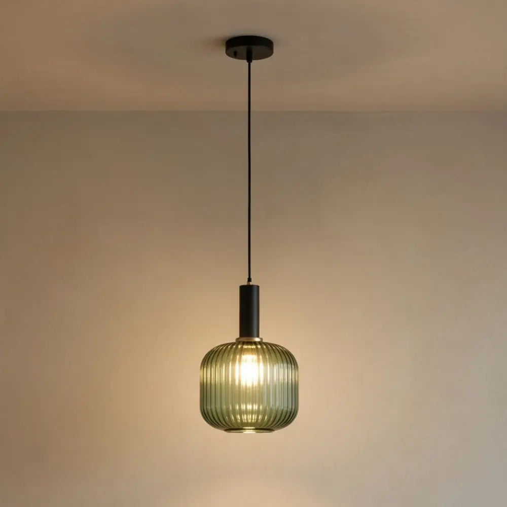 Suspension Verre Ondulé Vintage Coloré | Éclat Rétro Élégant
