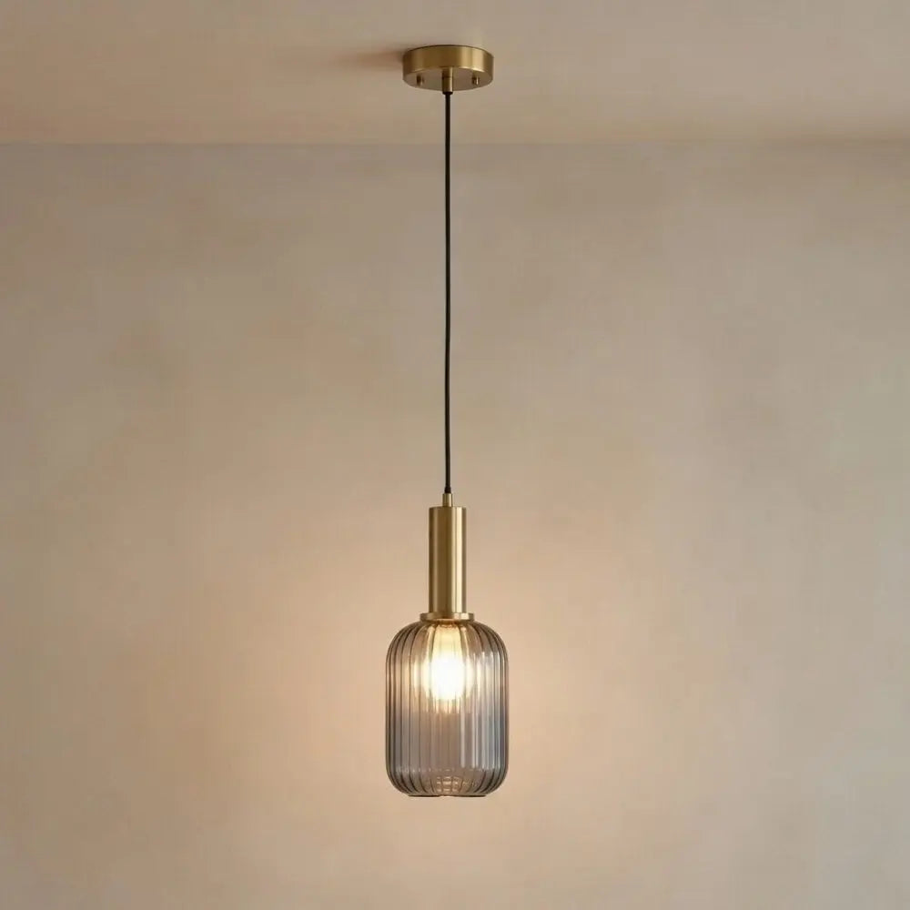 Suspension Verre Ondulé Vintage Coloré | Éclat Rétro Élégant