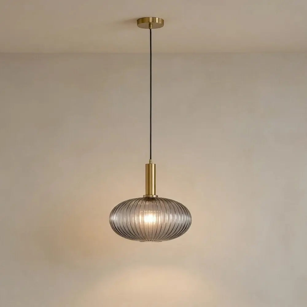 Suspension Verre Ondulé Vintage Coloré | Éclat Rétro Élégant