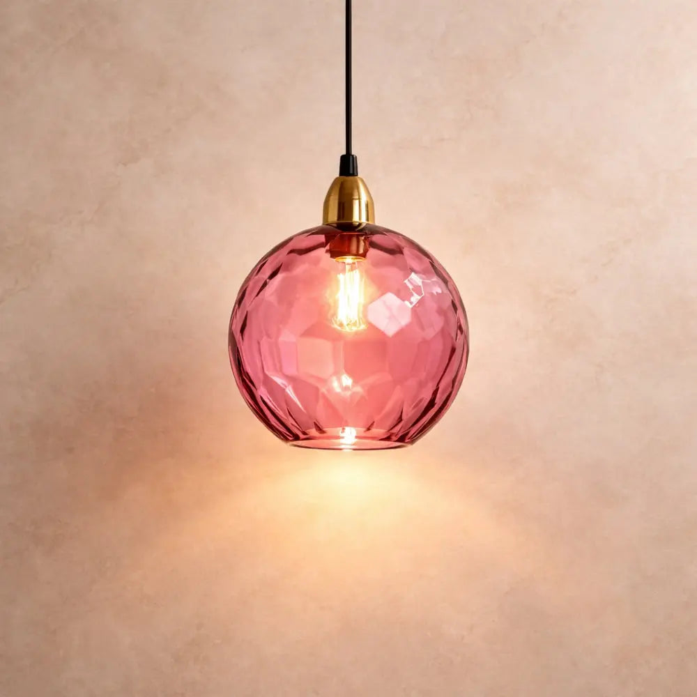 Suspension Sphères Verre Coloré Cascade Lumineuse | Velmora