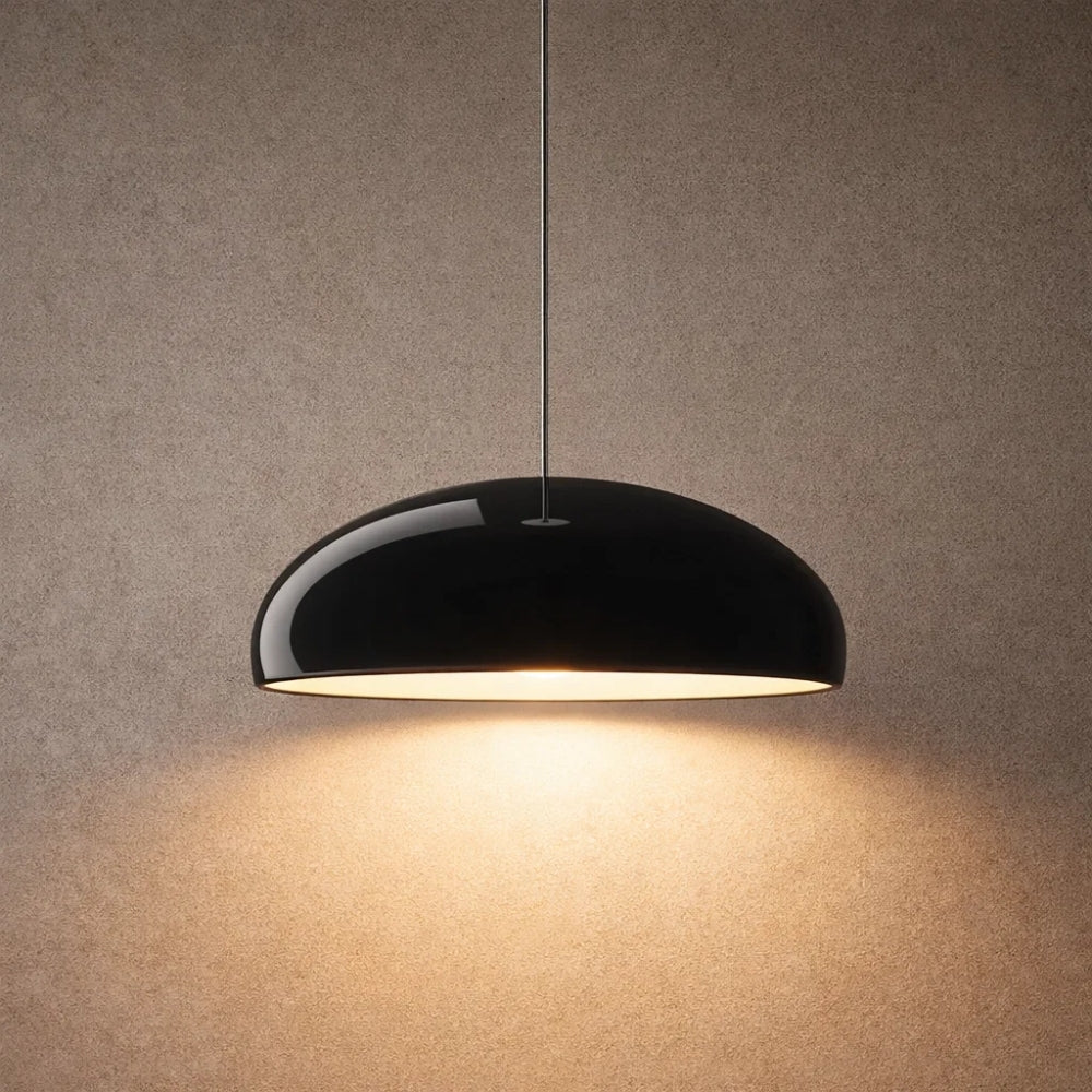 Suspension Dôme Atelier LED Métal Peint | Silhouette Graphique