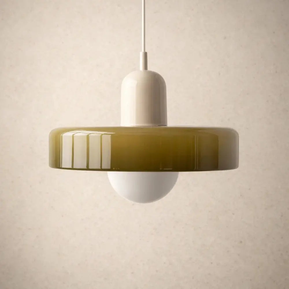 Suspension Globe Opalin Bicolore Style Japandi | Équilibre Lumineux