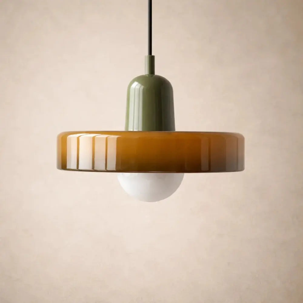 Suspension Globe Opalin Bicolore Style Japandi | Équilibre Lumineux
