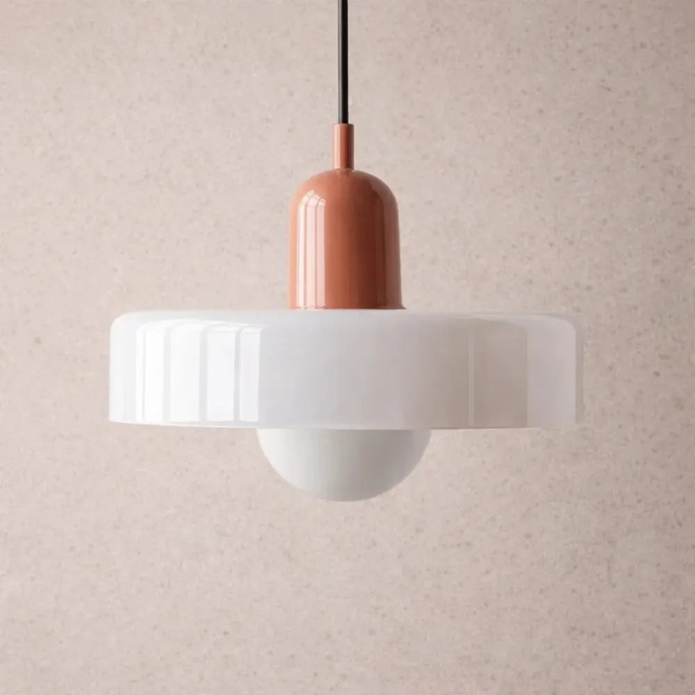 Suspension Globe Opalin Bicolore Style Japandi | Équilibre Lumineux