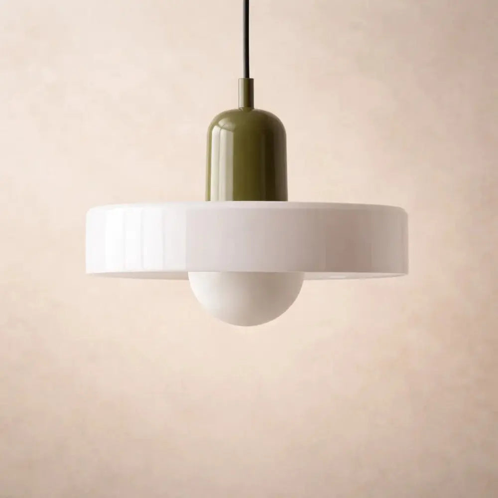 Suspension Globe Opalin Bicolore Style Japandi | Équilibre Lumineux