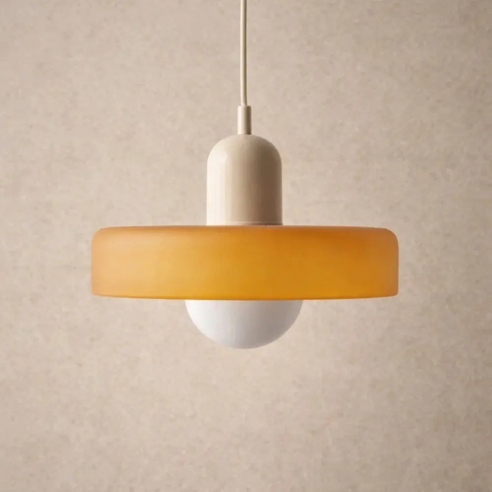 Suspension Globe Opalin Bicolore Style Japandi | Équilibre Lumineux