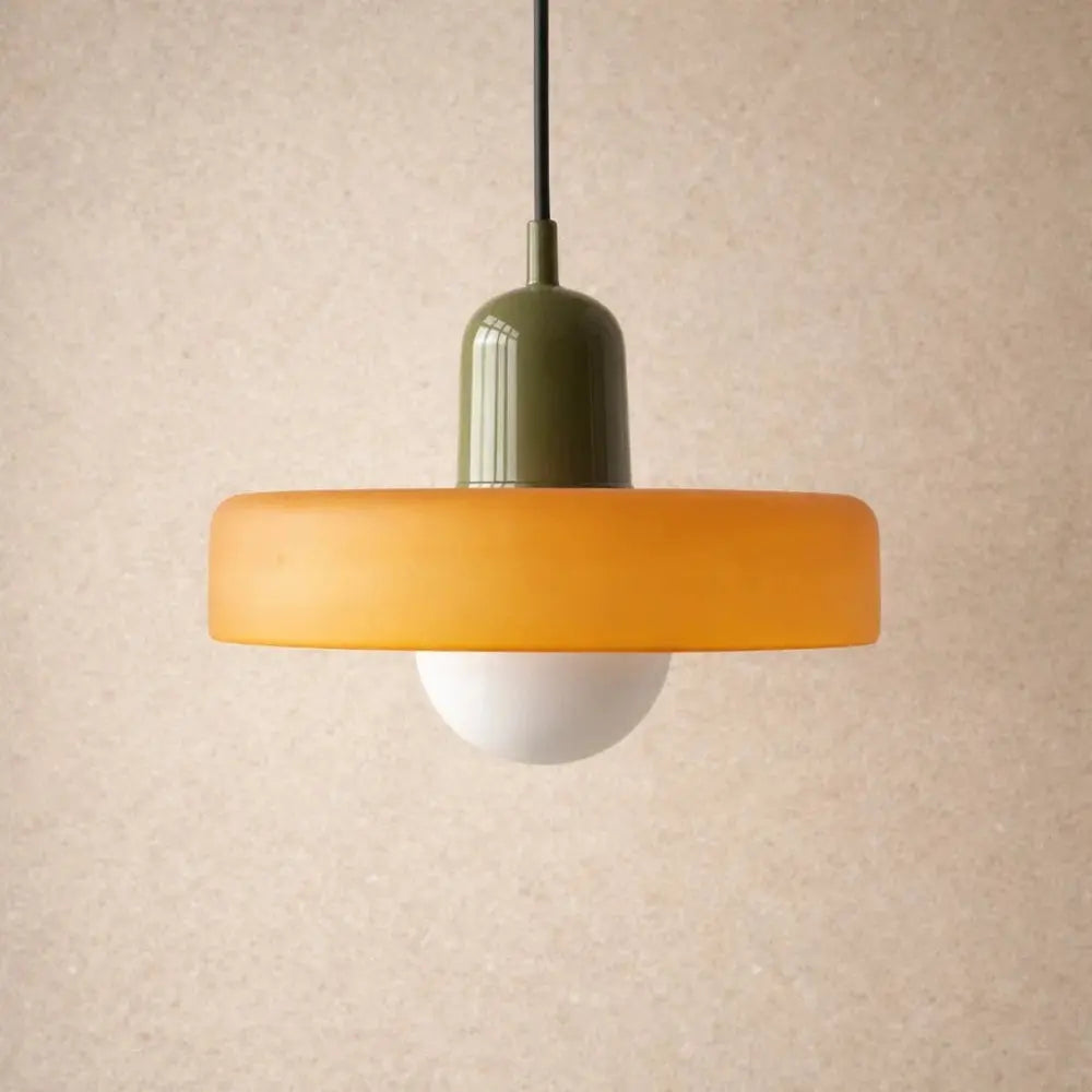 Suspension Globe Opalin Bicolore Style Japandi | Équilibre Lumineux