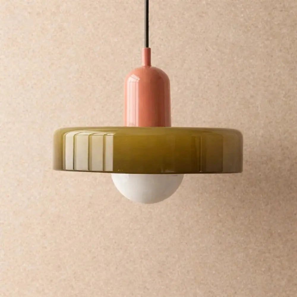 Suspension Globe Opalin Bicolore Style Japandi | Équilibre Lumineux