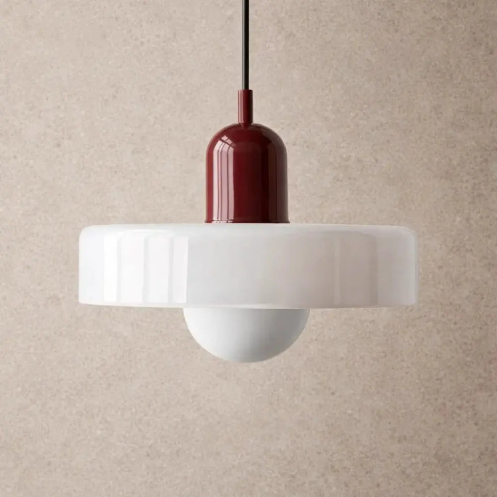 Suspension Globe Opalin Bicolore Style Japandi | Équilibre Lumineux