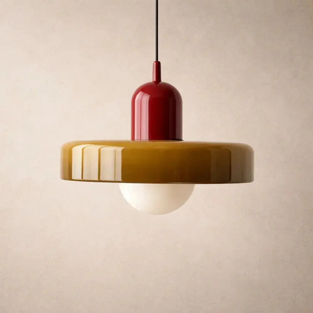 Suspension Globe Opalin Bicolore Style Japandi | Équilibre Lumineux