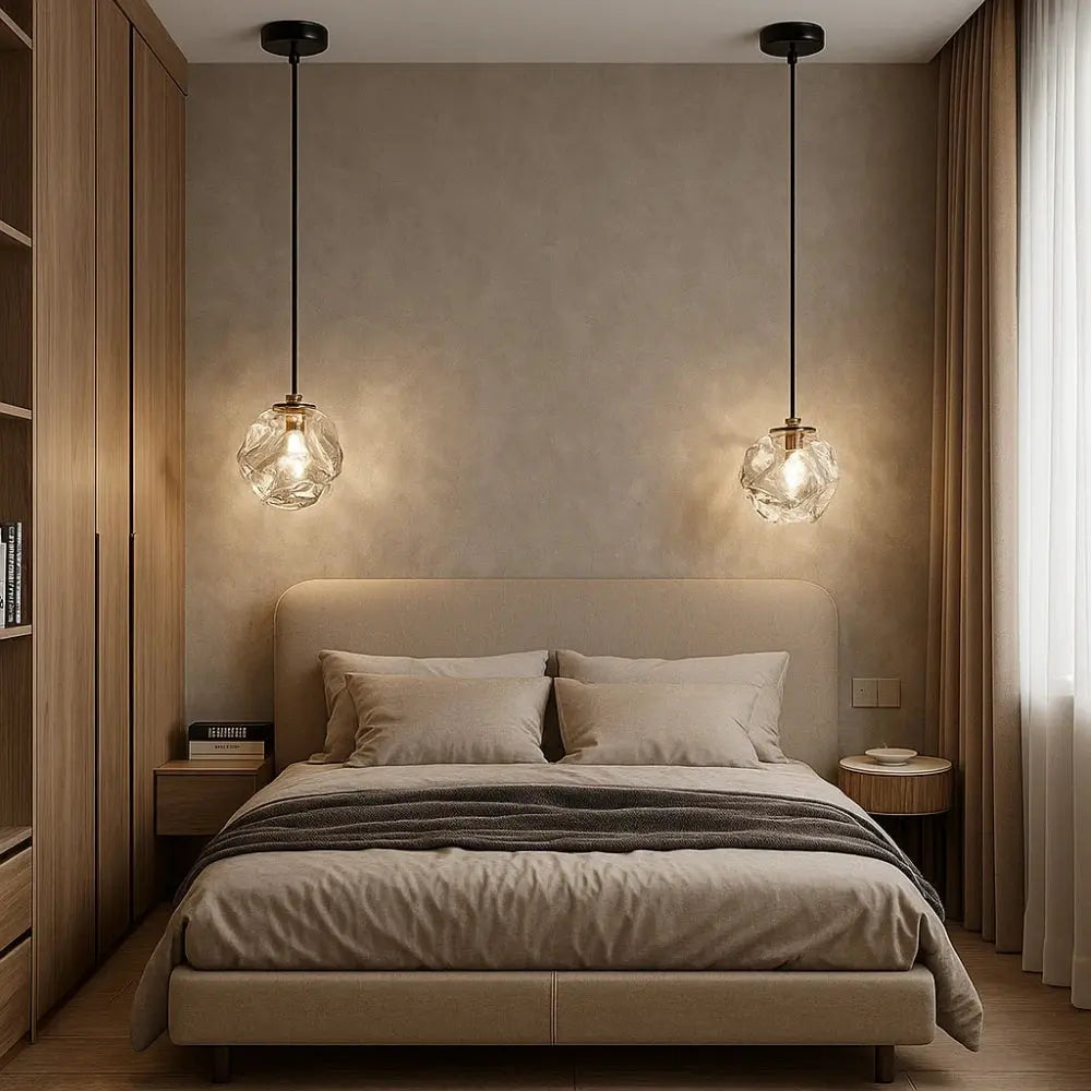Suspension Globes Verre et Fer Multi-têtes LED | Orbélia