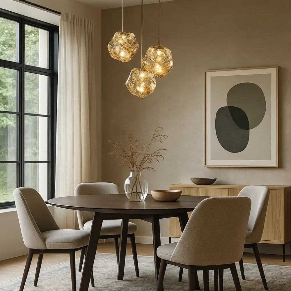 Suspension Globes Verre et Fer Multi-têtes LED | Orbélia