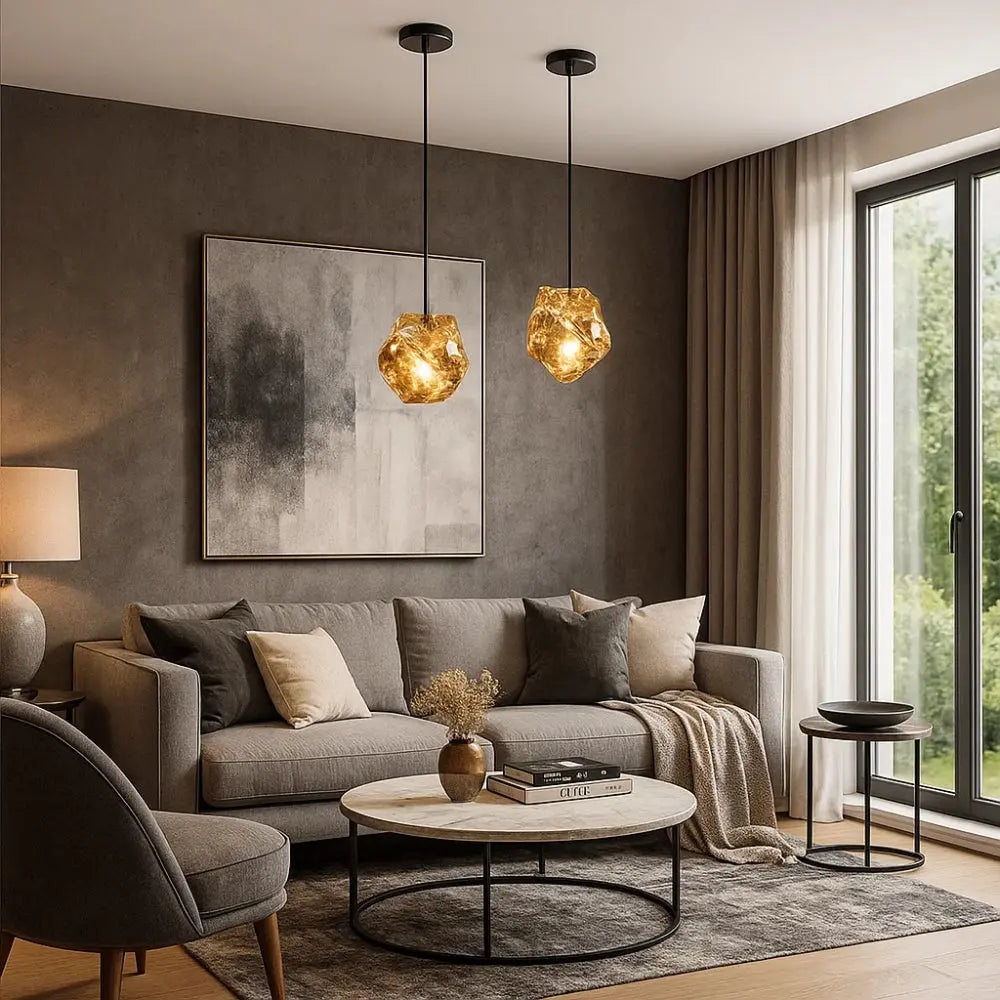 Suspension Globes Verre et Fer Multi-têtes LED | Orbélia